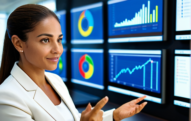 A confident Brazilian businesswoman, fully clothed in a modest, professional business suit, engaged in a simulated international trade video conference. She is speaking clearly and persuasively, using a natural hand gesture, seated at a modern, polished desk in a well-lit, contemporary office setting. The background shows blurred digital screens with abstract representations of global connections. Perfect anatomy, correct proportions, natural body proportions, well-formed hands, proper finger count, safe for work, appropriate content, professional, family-friendly.