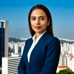 **

"A professional Brazilian businesswoman, fully clothed in a modest business suit, confidently presenting a financial report at a conference in São Paulo. The background features the city skyline. Perfect anatomy, correct proportions, natural pose, professional lighting, safe for work, appropriate content, fully clothed, professional, high quality."

**