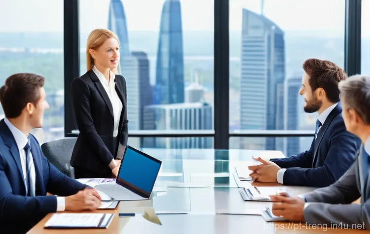 무역영어 연봉 협상 전략 - **Prompt 1: Mastering Global Business Communication**
    "A confident and diverse business professi...