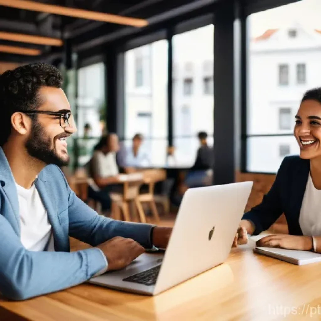 무역영어와 국제 시장 동향 - A vibrant, modern co-working space bustling with diverse professionals from different cultural backg...