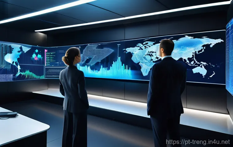 무역영어와 국제 시장 동향 - A vibrant, modern co-working space bustling with diverse professionals from different cultural backg...