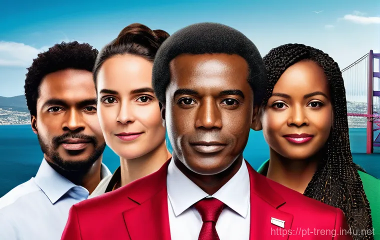 무역영어와 국제 시장 동향 - A visually stunning, futuristic data command center. In the foreground, a male and a female business...