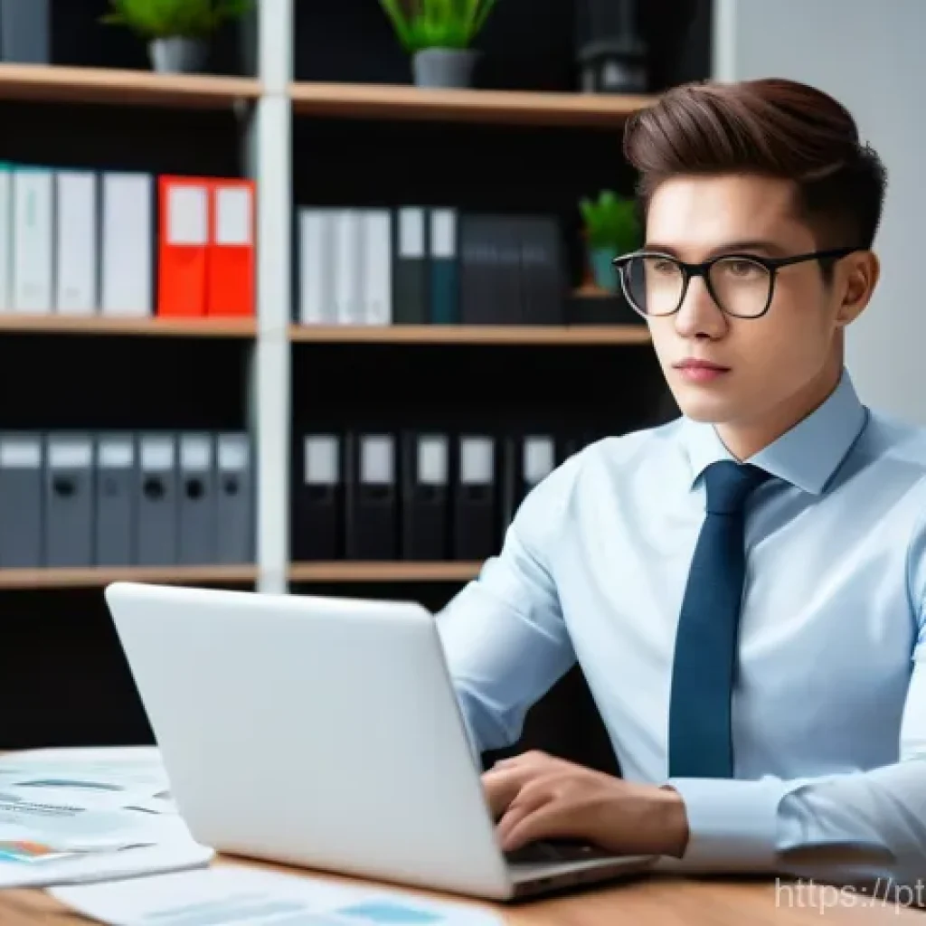 무역영어 시험 준비 과정에서의 심리적 도전 - **Prompt 1: Focused Business English Study Session**
    "A young professional, of ambiguous gender,...