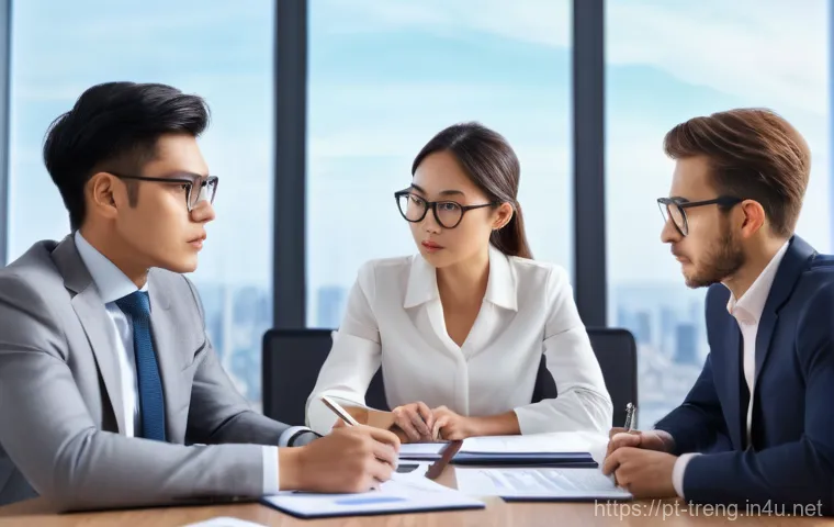 무역영어 실기시험 준비와 주요 사례 연구 - **Image Prompt: International Business Contract Drafting**
    "A diverse group of professionals, in...