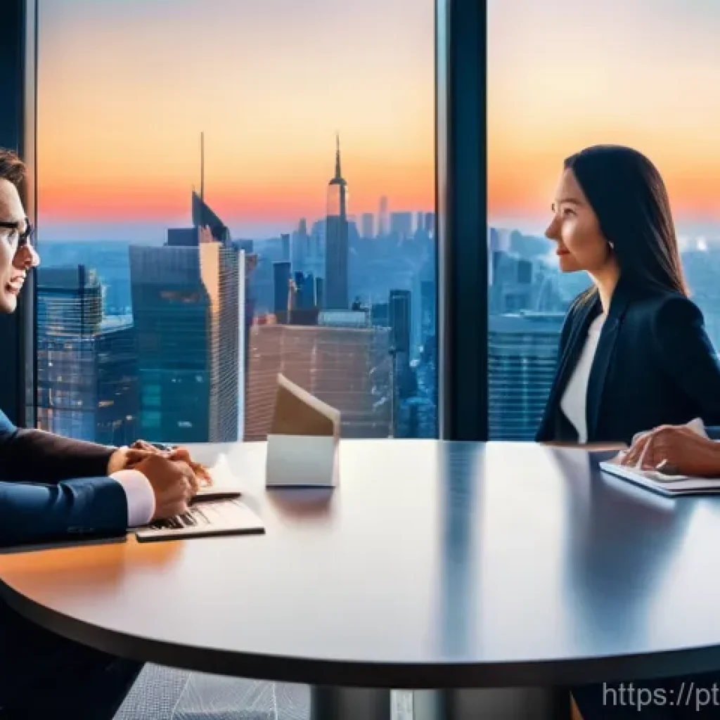 무역영어 자격증의 취업 기회 창출 사례 - **Prompt:** A diverse group of impeccably dressed business professionals, male and female, from vari...