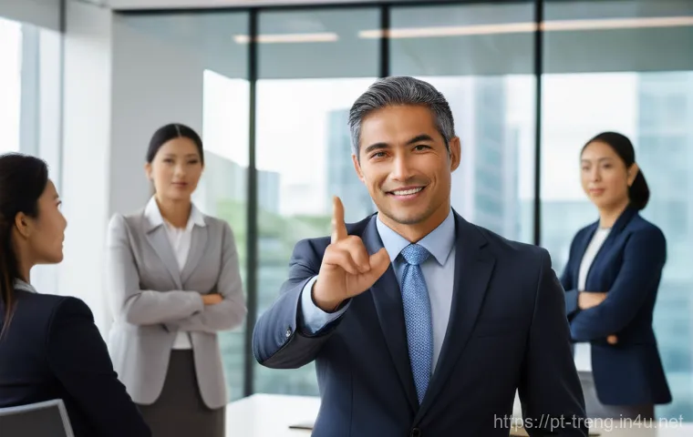 무역영어 필기시험 대비로 습득한 실무 경험 - A vibrant and dynamic image capturing a diverse group of international business professionals, inclu...