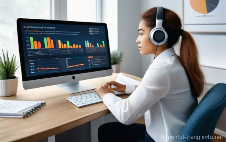 무역영어와 글로벌 커리어 계획 - **Prompt:** A diverse group of four business professionals, two men and two women, dressed in modern...