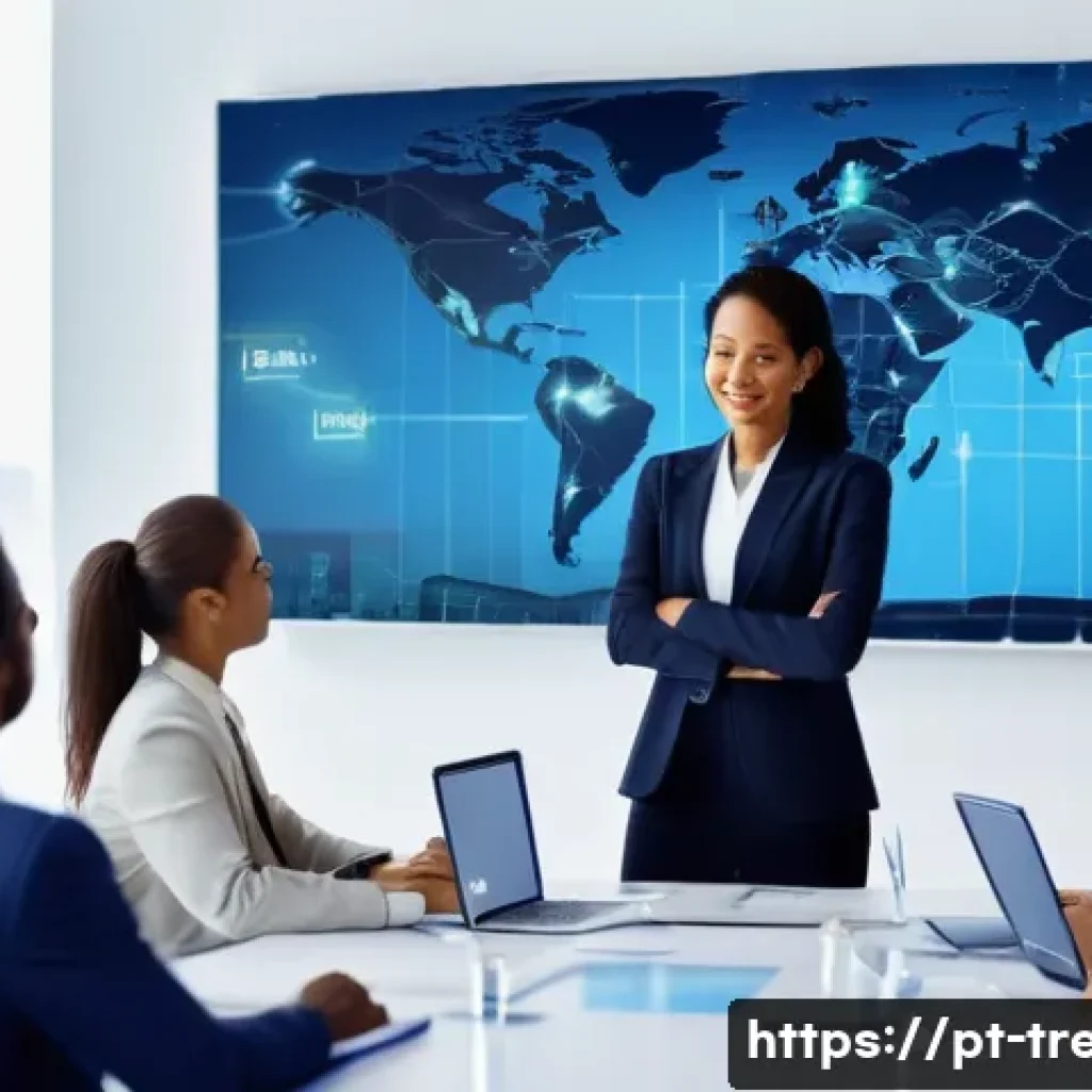 무역영어 학습으로 성취할 수 있는 기회 - **Prompt 1: Global Business Collaboration**
    "A diverse team of confident professionals, includin...