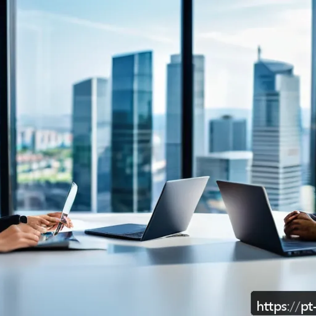 무역영어 학습의 경제적 투자 가치 - A diverse group of professional businesspeople in a modern office setting, engaged in a dynamic inte...