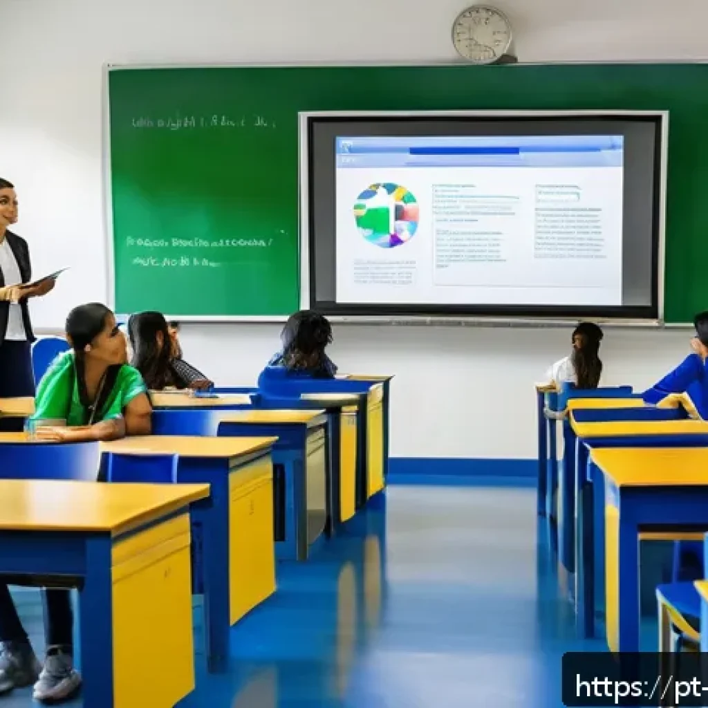 무역영어 필기와 실기 시험의 난이도 비교 - A modern classroom setting in Brazil with diverse young adult students attentively studying internat...