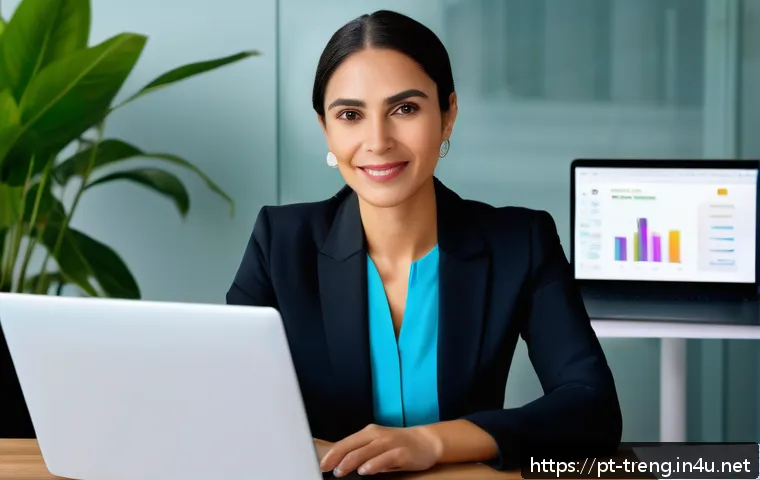 무역영어 자격증의 직무 활용과 실무 적용 사례 연구 - A professional Brazilian businesswoman in formal attire, confidently leading a virtual international...