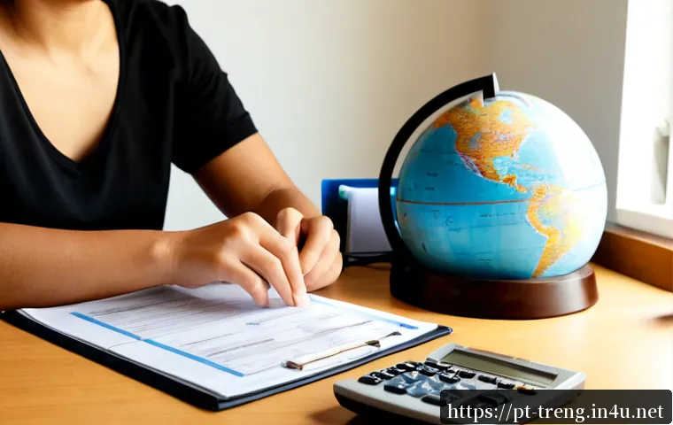 무역영어 학습에서 얻는 부가적인 스킬 - Photorealistic Portuguese-speaking trade student at a clean home office desk, comparing an unlabeled...