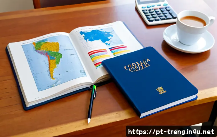 Home 32 무역영어 필기시험 준비 과정의 단계별 가이드 - Photorealistic home study scene for a Portuguese-speaking trade English exam candidate, organized wo...