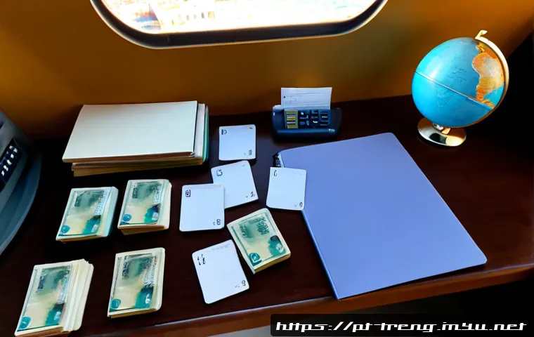 Home 17 무역영어 필기시험의 학습 영역 분석 - Photorealistic overhead view of a Brazilian adult student’s organized study desk for an internationa...